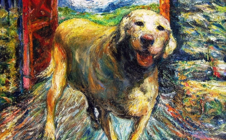 custom dog art canvas