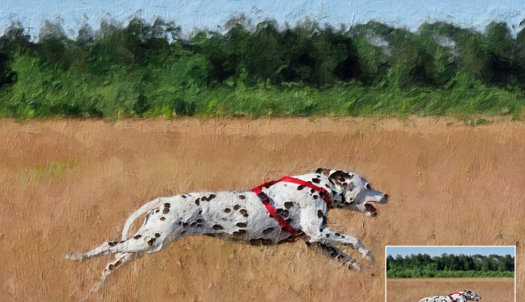 custom dog canvas painting